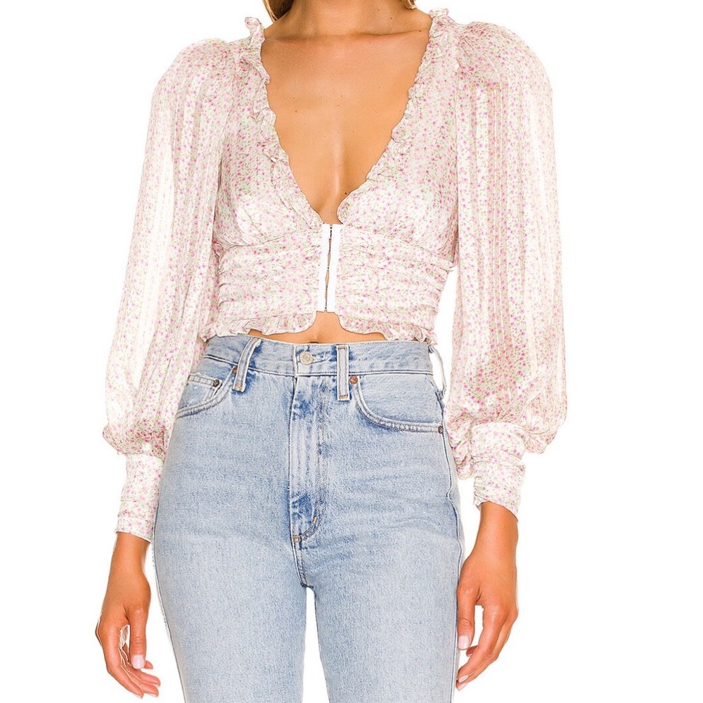 Natalie crop top in ivory